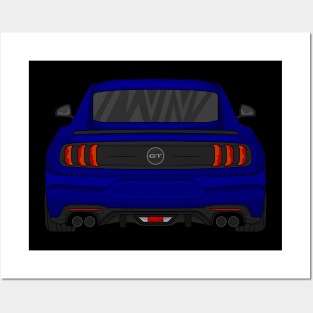 MUSTANG GT NAVY Posters and Art